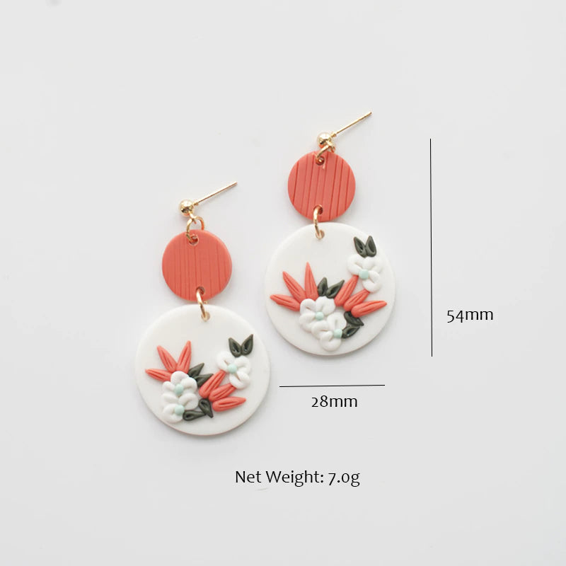 Floral Pattern Dangle Earring Sets